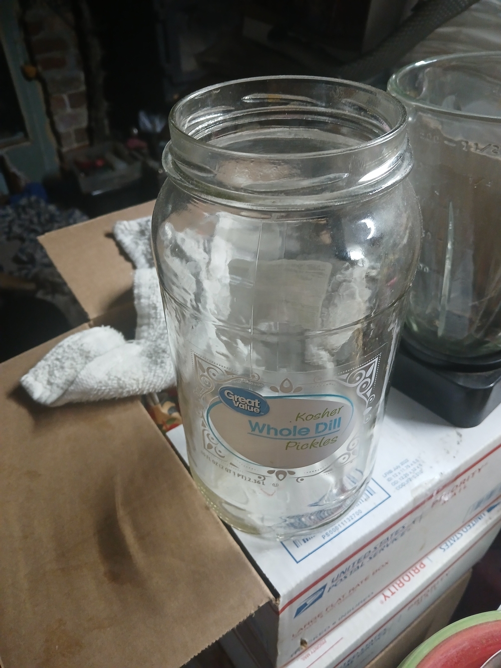 Empty Clear Glass 80oz Jar Great Value No Lid
